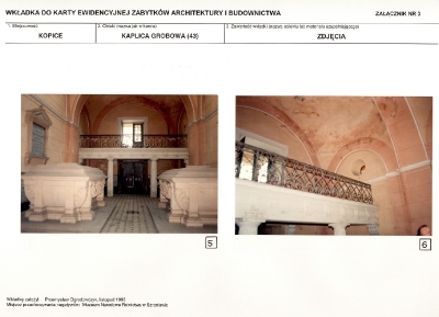 Karty ewidencyjne zabytkowego mauzoleum w Kopicach_9
